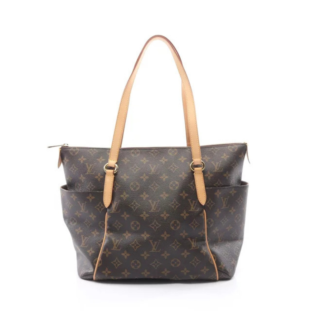 Louis Vuitton Totally Monogram Tote Bag Canvas Leather Brown